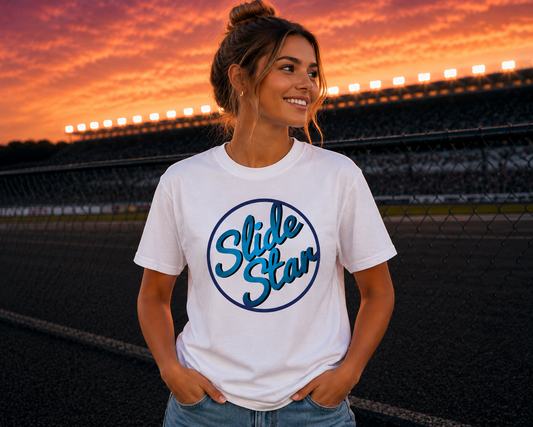 Slide Star Logo Tee Blue - Kids